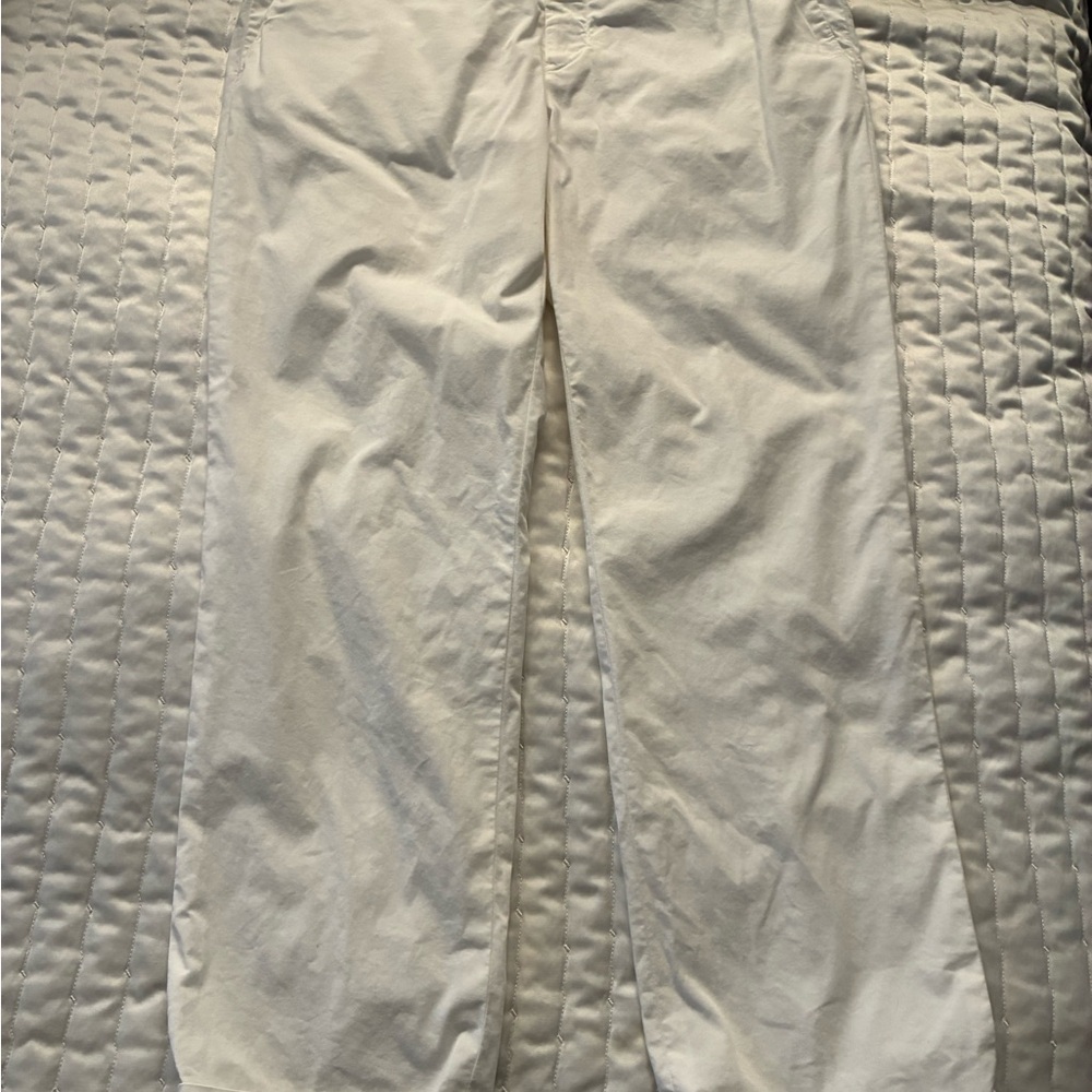 Jil Sander White Chino Straight Leg Pants Women’s 38 Cropped Ankle